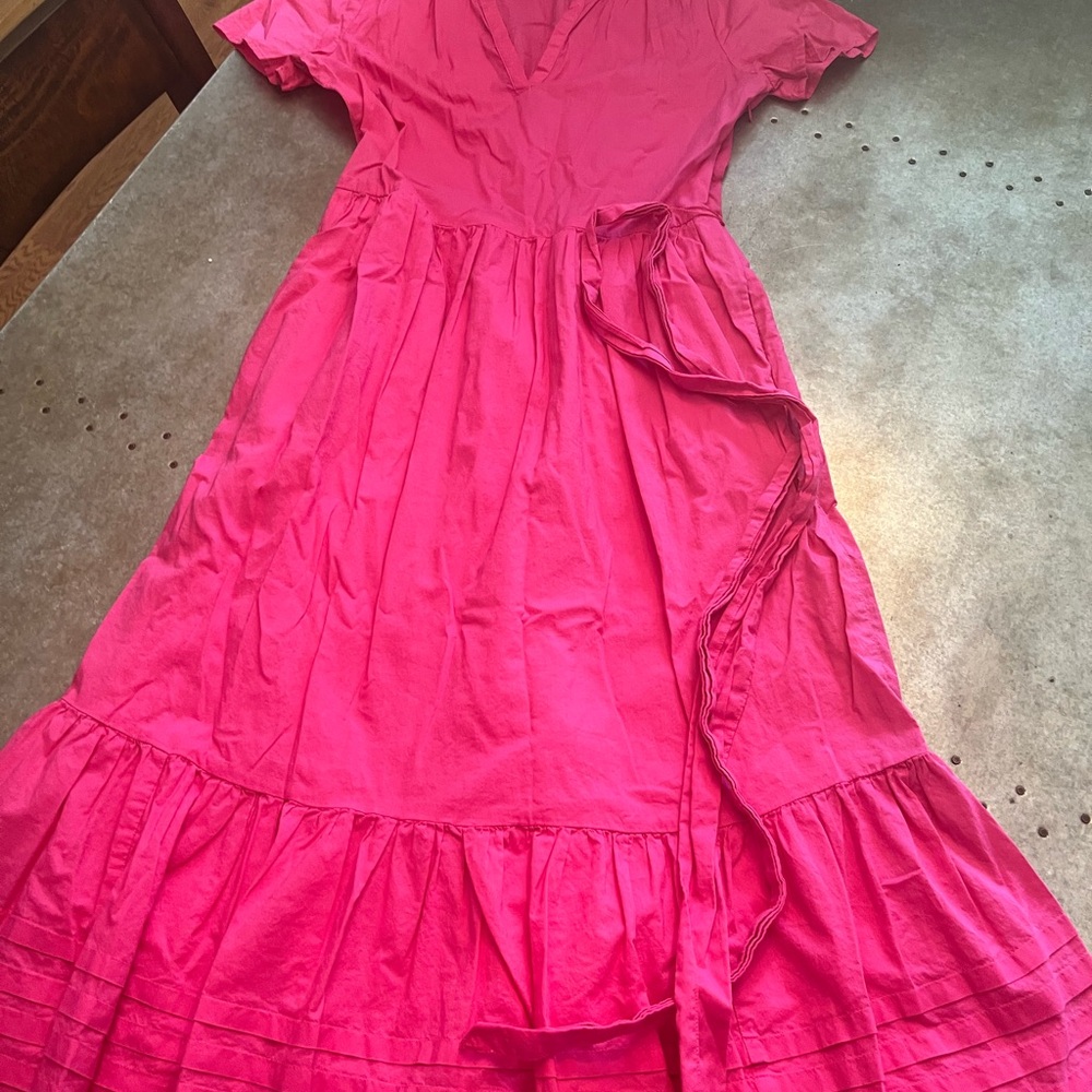 J. Crew Fuchsia Wrap-Style Maxi Dress
